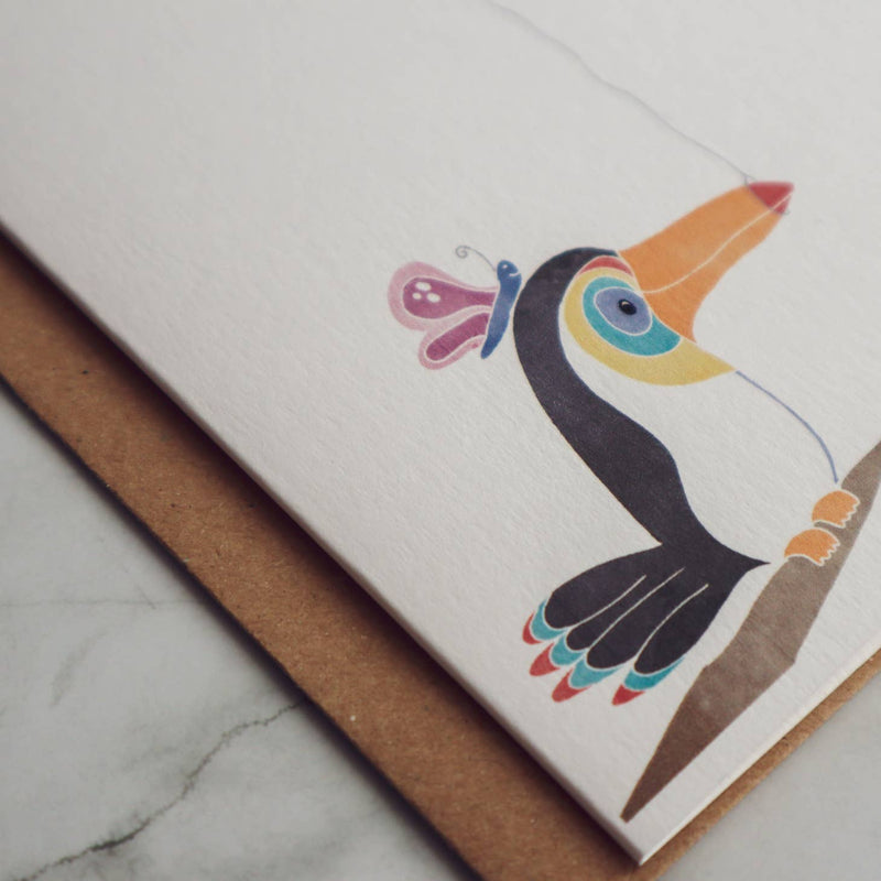 Pelican and balloon card
