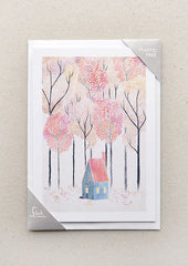 Cabin & trees card