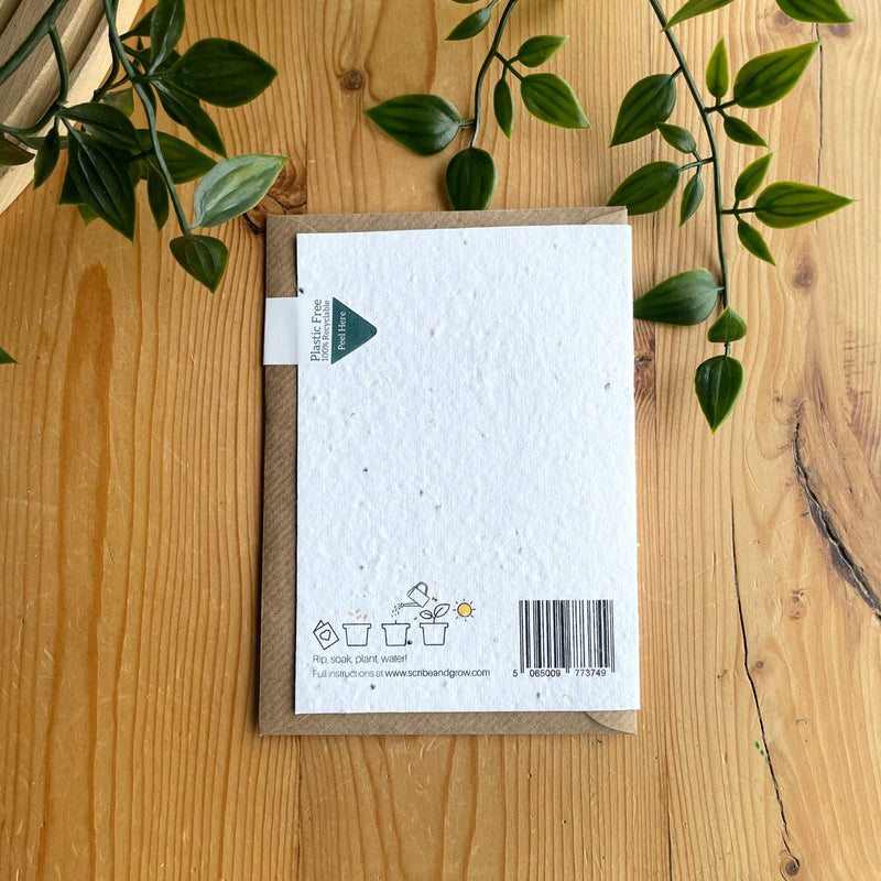 Plantable putting down roots new home card