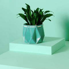 Origami plant pot (aqua) - 3 sizes available