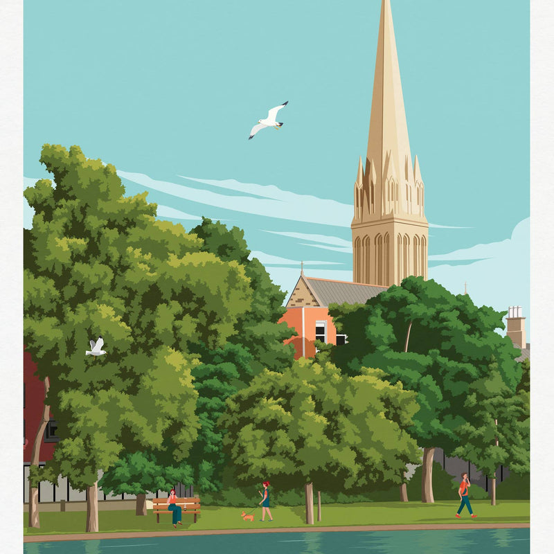 Queen's Park, Glasgow - A4 travel poster print