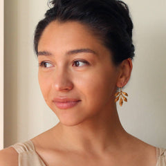 Leaf chandelier earrings