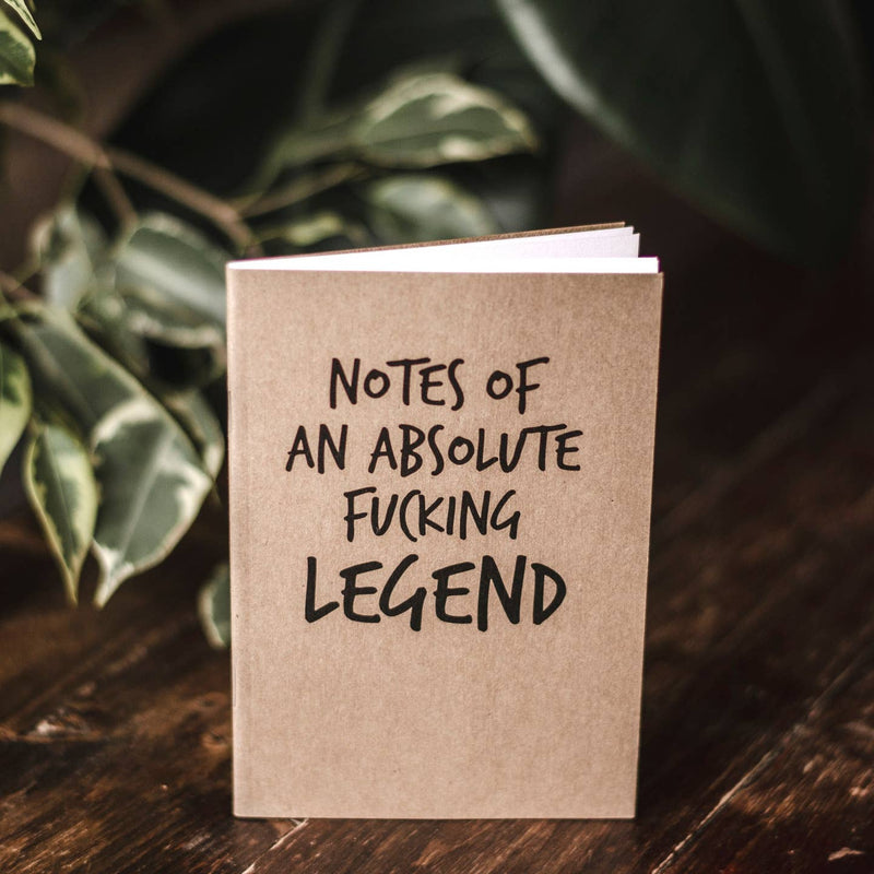 Notes of an absolute f*cking legend sweary notebook!