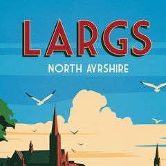 Largs A4 travel poster print