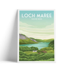 Loch Maree A4 travel poster print