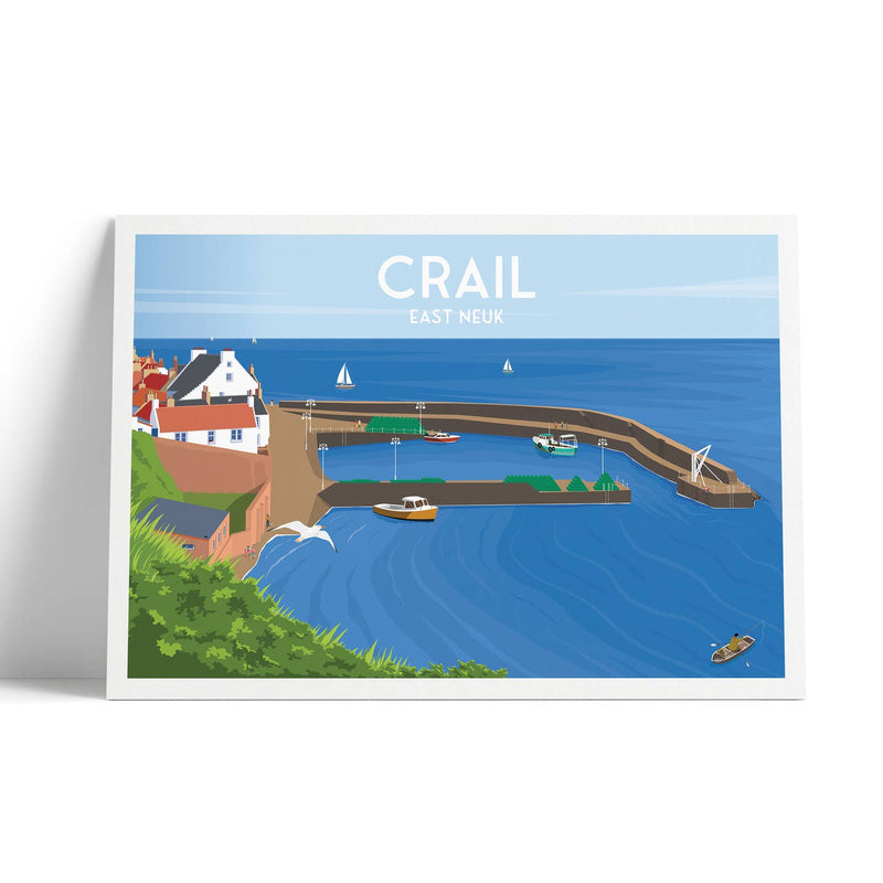 Crail A4 travel poster print