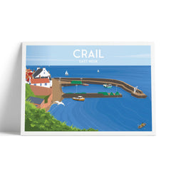 Crail A4 travel poster print