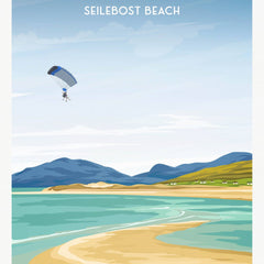 Isle of Harris Seilebost Beach A4 travel poster print