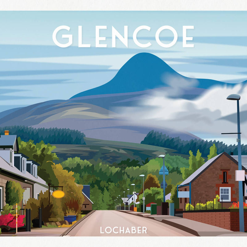 Glencoe, Lochaber A4 travel poster print