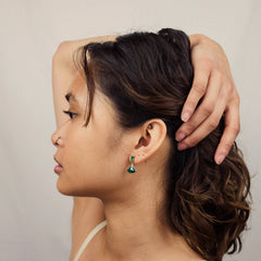 Vintage Jade Art Deco baguette earrings