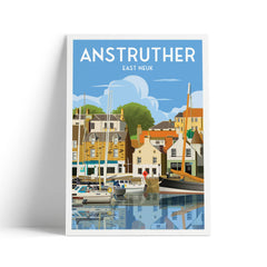 Anstruther A4 travel poster print