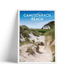 Camusdarach Beach A4 travel poster print