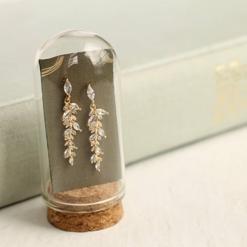 Feather Fern Drop Earrings