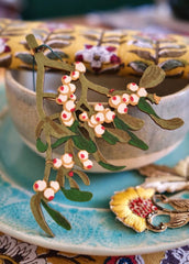 Wooden mistletoe decoration (single pack)