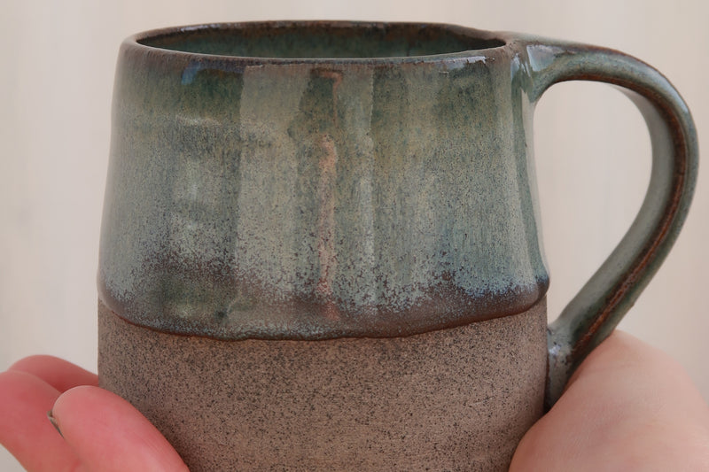 Handmade Ceramic Mug - grey midnight sky