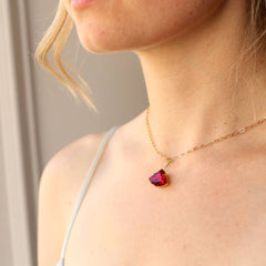 Ruby Art Deco necklace