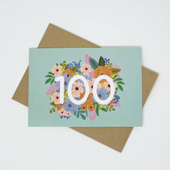 100 floral card