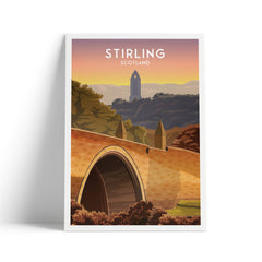 Stirling A4 travel poster print