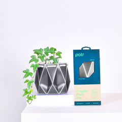 Origami plant pot (slate grey) - 3 sizes available