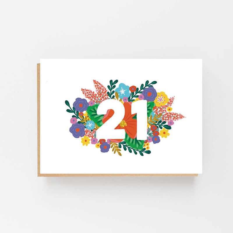 21 floral card