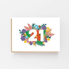 21 floral card