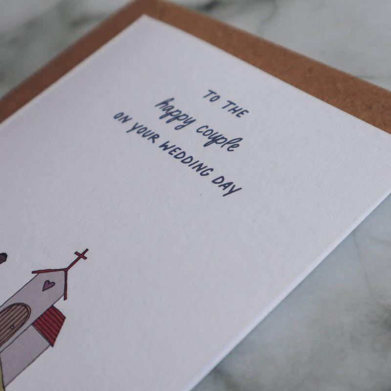 To the happy couple on your wedding day (two grooms)card