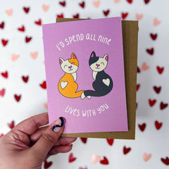 I'd spend all nine lives with you card