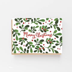 Merry Christmas mistletoe card