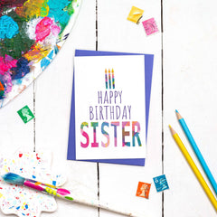 Happy birthday sister card