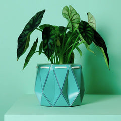 Origami plant pot (aqua) - 3 sizes available