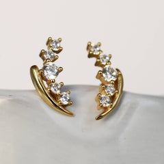 Lily of the valley stud earrings