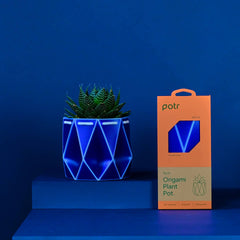 Origami plant pot (navy) - 3 sizes available