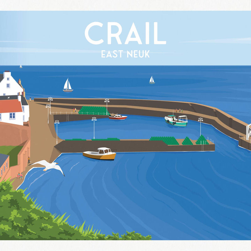 Crail A4 travel poster print