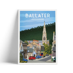 Ballater A4 travel poster print