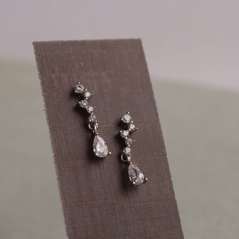 Waterfall Cascade Sterling Silver stud earrings