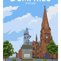 Dumfries A4 travel poster print