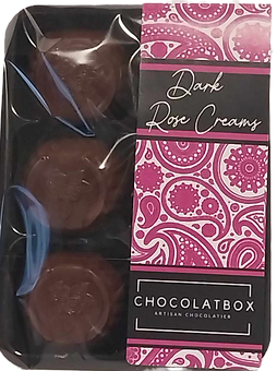 56% Dark Belgian Chocolate Rose Creams, 6 Pack