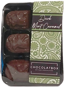 56% Dark Belgian Chocolate Soft Mint Caramel, 6 Pack