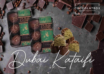 Belgian milk chocolate Dubai kataifi crispy  pistachio, 6 Pack