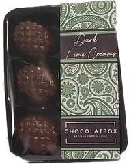 Belgian 56% Dark Chocolate Lime Creams Soft Fondant Filling, 6 pack