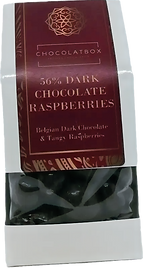 Dark 56% Belgian Chocolate Covered freeze dried raspberries