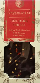 Belgian 56% Cocoa Chocolate Bar with Mexican Chilli Oil and Chilli Pieces