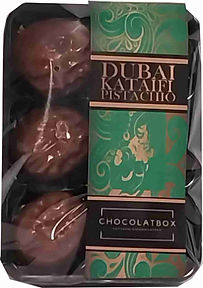 Belgian milk chocolate Dubai kataifi crispy  pistachio, 6 Pack