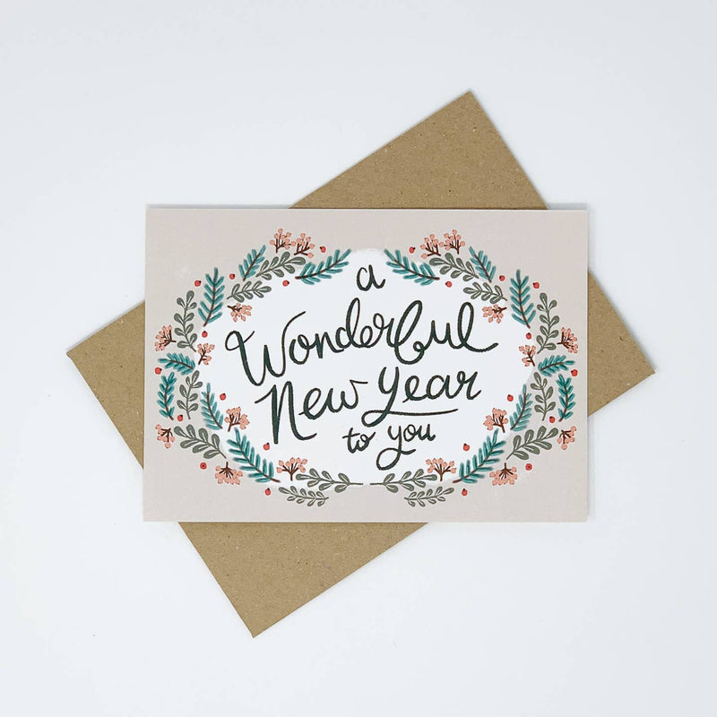 A wonderful new year foliage card