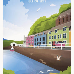 Portree, Isle of Skye A4 travel poster print