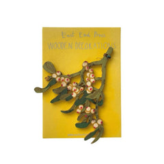 Wooden mistletoe decoration (single pack)