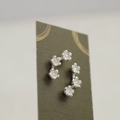 Sterling Silver Daisy Chain Stud Earrings