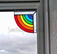 Stained glass corner rainbow