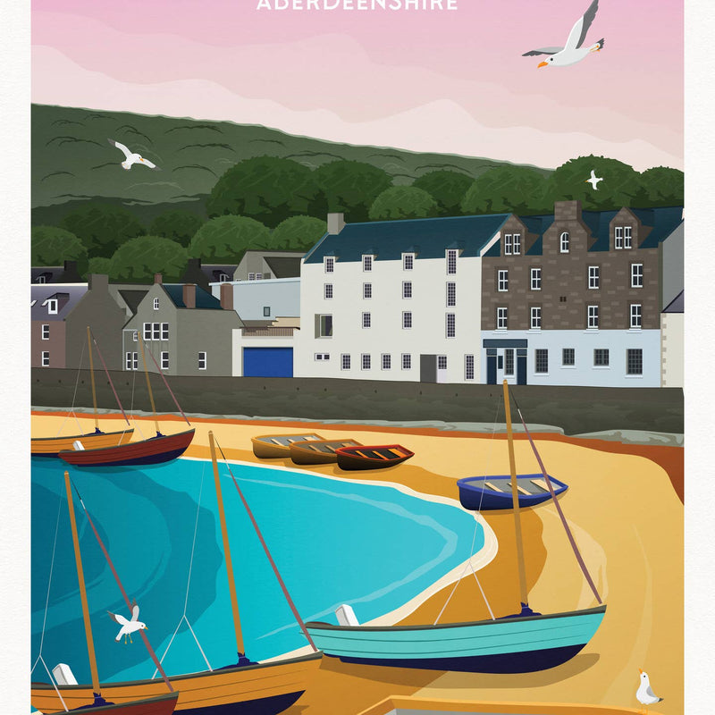 Stonehaven A4 travel poster print