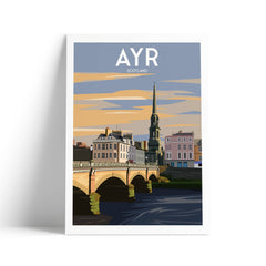 Ayr A4 travel poster print